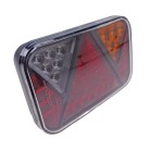 LED-takavalo – punainen ja oranssi – oikealla rekisterikilven valolla ja Can Bus-ohjaimella.