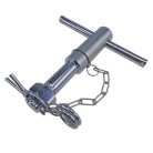 Gancio di bloccaggio Peitz AEV M28x1,5 – regolabile in altezza, con leva di serraggio e catena di sicurezza, finitura...