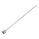 Adapter Verlängerung – Seitenansicht mit silberner Oberfläche, Länge 440 mm und Durchmesser 19 mm.