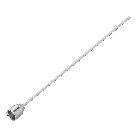 Prolunga adattatore 540 mm – attacco di 23 mm – finitura argento su sfondo bianco.
