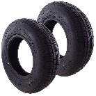 Vista frontale di due pneumatici Goodride ST290 185 R14C M+S – fondo bianco, colore nero, indice di carico 104N.
