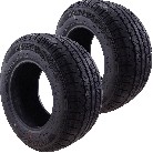 Vista frontale di un pneumatico Kenda 225/55 R12C – presenta un battistrada M+S su sfondo bianco.