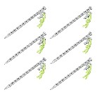 Picchetto da roccia 20 cm – acciaio zincato 9 mm con gancio a P – finitura argento e verde su sfondo bianco.