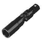 Kardanled-adapter 19 mm – sort, kompakt og handy design til udskruningsstøtter med 130 mm længde.