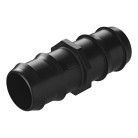 Sivulta näkyvä musta letkuliitin suora – halkaisija 40 mm, valmistettu polypropeenista.