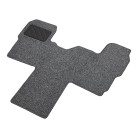 Motorhome / camper cab floor mat – top view showing textured anthracite surface and anti-slip rubber backing.