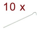 Metallinen telttaneula – pituus 22 cm, avoin silmä, sinkitty teräs, hopea väri.