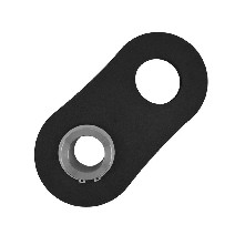 Umlenkrolle Snatch Block 15t – Draufsicht auf die schwarze und silberne Umlenkrolle für Seile bis 15mm.