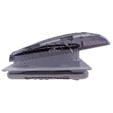 Dachlüftungsanlage transparent, motorisierte Dachhaube mit Regenschild