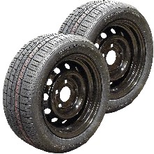2er Set Goodride – Frontansicht mit 195/50 R13C Reifen und schwarzer 6Jx13 Felge