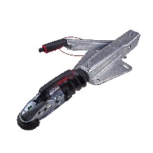 Alko Auflaufeinrichtung TYP 251S – Seitenansicht mit rotem Abreißkabel und verstellbarem Hebel in silber und schwarz.