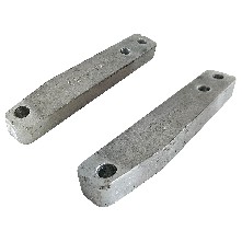 Plaques adaptatrices KA25 – vue de face – en acier galvanisé gris avec deux trous de montage.