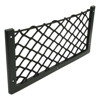 Elastic storage net 415 x 210mm – front view with black elastic netting and plastic frame