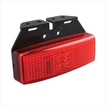 LED positionslampa 12/24V röd 110x40mm med hållare