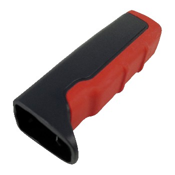 Vista frontale – maniglia di ricambio per freno a mano Al-ko in nero e rosso con design ergonomico e impugnatura...