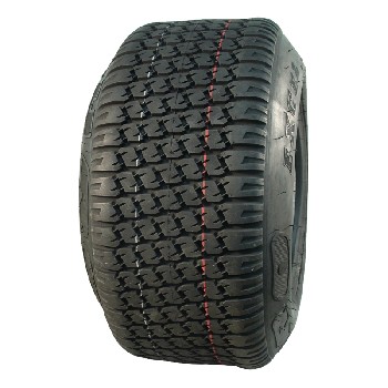 Zijaanzicht van de DURO HF-293 band 23x10.50-12 – met zwart profiel en rode streep, 6PR constructie.