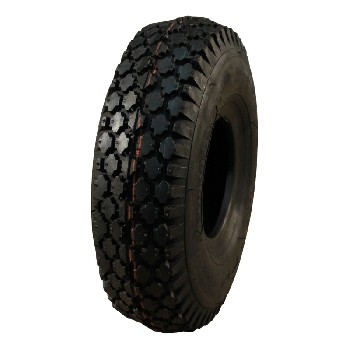 Edestä näkyvä KINGS TIRE V-6602 rengas – musta, V-6602 kuvio, 4PR luokitus nokkakärryihin.