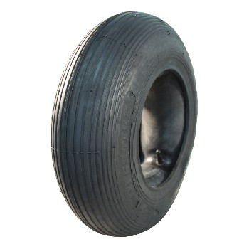 Sivusta näkymä KINGS TIRE V-5501A -rengas 4.80/4.00-8 mustalla pintakuviolla.