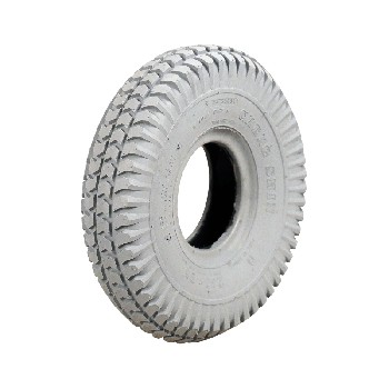 Komplettrad 3.00-4 KINGS TIRE C-248 – Seitenansicht mit schwarzem Reifen und grauem Schlauch, 4PR-Bauweise.