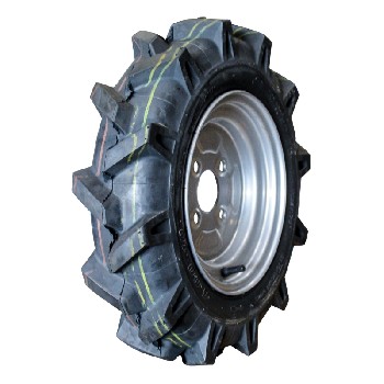 Complete wheel 4.50-10 KINGS TIRE V-8803 – side view showing black tire with V-8803 tread pattern and silver rim.