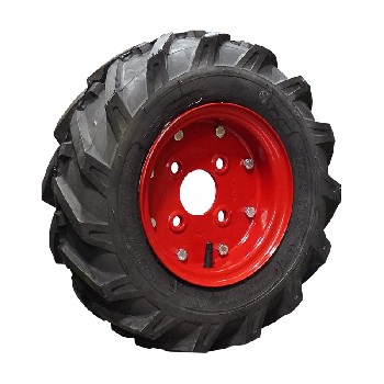 Wheel 4.80/4.00-8 KINGS TIRE V-8501 – front view showing black tire with red rim and V-8501 tread pattern.