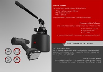 Chapel FLEXePUMP handhydraulisk pump + kan användas med sladdlös skruvmejsel Detail 10