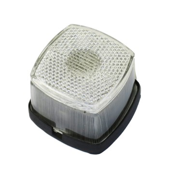 ASPöCK position light 21-5200-017 – top view showing square white body and black base with reflective surface.