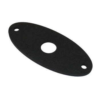 Moosgummidichtung zu Flatpoint II – Draufsicht mit ovaler Form und zwei Montagebohrungen in Schwarz.