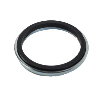 Anello di arresto Knott – dettaglio con inserto in gomma nera e finitura galvanizzata, diametro 45mm.