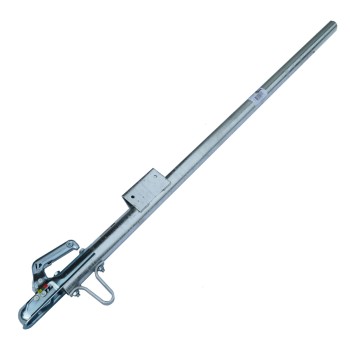 Barre de traction Schlegl FS7,5 – tube rond de 60 mm, longueur de 2 m, capacité de 750 kg, finition galvanisée.