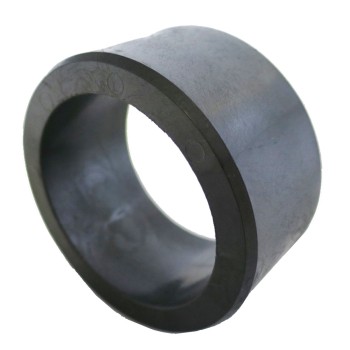 Alko bagerste leje bøsning type 131R – cylindrisk form med glat overflade i sort og grå på hvid baggrund.