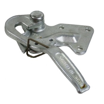 Detail aanzicht van het Slingerslot rechts voor slingerklep – gegalvaniseerd staal met een vergrendelmechanisme en...