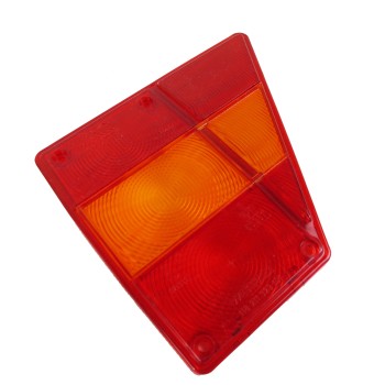 Replacement lens Westfalia rear light left – front view showing triangular shape with red and orange sections, textured...