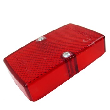 GEKA replacement lens ENL91 – top view showing a red translucent light cover with a diamond pattern texture