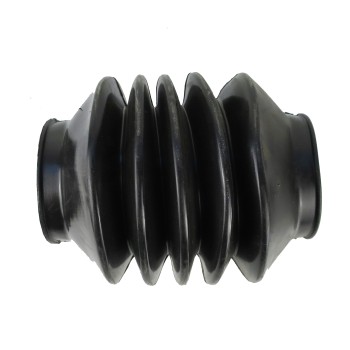 Vista dall'alto – soffietto flessibile di colore nero con pieghe cilindriche, senza fori di montaggio.