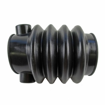 Bellows Schlegl TYPE SFV 35 – top view showing flexible ribbed black structure and two attachment points.