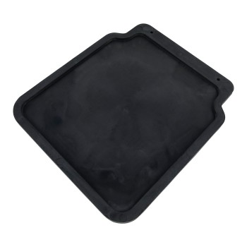 Mud flaps for car trailers 23 x 20cm – top view showing black square shape with rounded corners and two mounting holes.