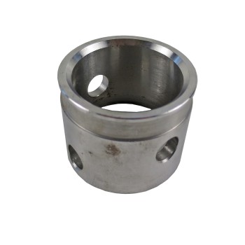 Coussinet adapté pour Grümer-BPW-Gris AK 1308 avant – forme cylindrique avec deux trous de montage et intérieur lisse.