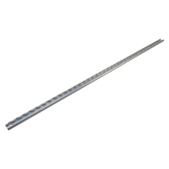 1m airline lashing rail – top view showing silver aluminium with 10 round mounting holes for securing loads.