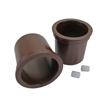 Lagerbuchse – Frontansicht in braun, Durchmesser 45 mm, 2er Set für Knott und Grau.