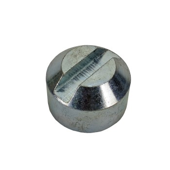 Entretoise adaptée au frein de roue Peitz R234-76 – forme circulaire en argent avec tête fendue et finition galvanisée.