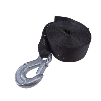 Alko band 50mm – svart gurtband med karbinhake, 10m längd för vinsch Alko 901 Optima.