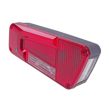 Rear light AJBA type RL.20.110 – angled view showing red lens, rectangular shape, and integrated reflector.