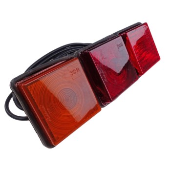 IFOR Williams 3-chamber light – angled view showing red and orange lights with attached cable