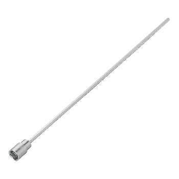 Adapterverlenging 540 mm – 17 mm aansluiting – zilver en grijs met een eenvoudige witte achtergrond.