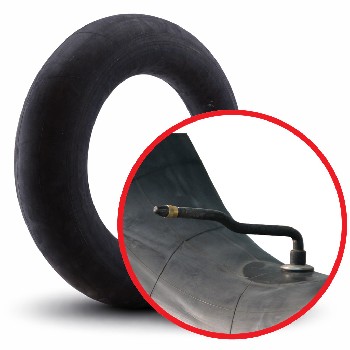Camera d’aria 12.5/80-20 – valvola V3-06-8 – di colore nero con forma rotonda su sfondo bianco.