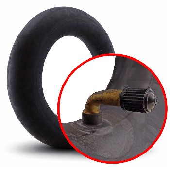 KINGS TIRE Tube 200x50 DIN 7777 – front view showing black inner tube with 90/90 valve stem and gold accents.