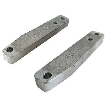 Adapterplatten KA25 – Frontansicht mit zwei Montageschrauben und grauer, roher Oberfläche.