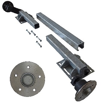 Anhängerachse - verstellbare universal Laufachse - Flexi Achse - 750 kg 5 x 112