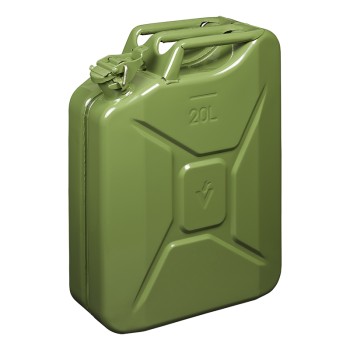 Benzinkanister 20L Metall grün UN/TÜV geprüft Stahlblech Kanister Armeekanister